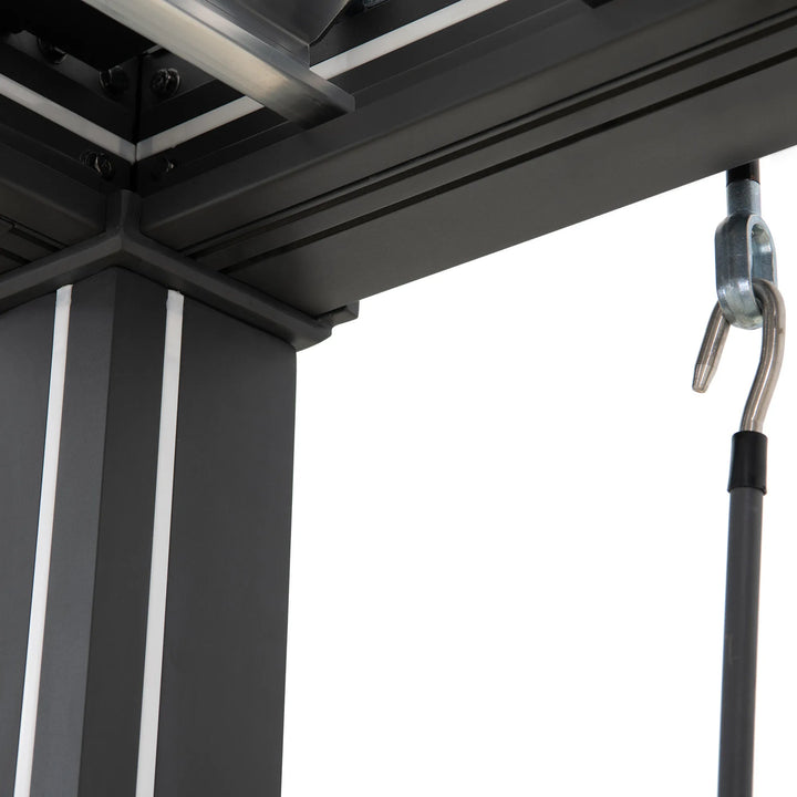 MATTERHORN Modular Multi Lamel Pergola with LED - 306cm x 406cm, Aluminum