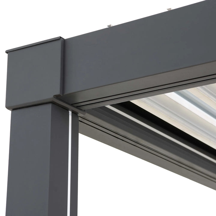 MATTERHORN Modular Multi Lamel Pergola with LED - 306cm x 406cm, Aluminum