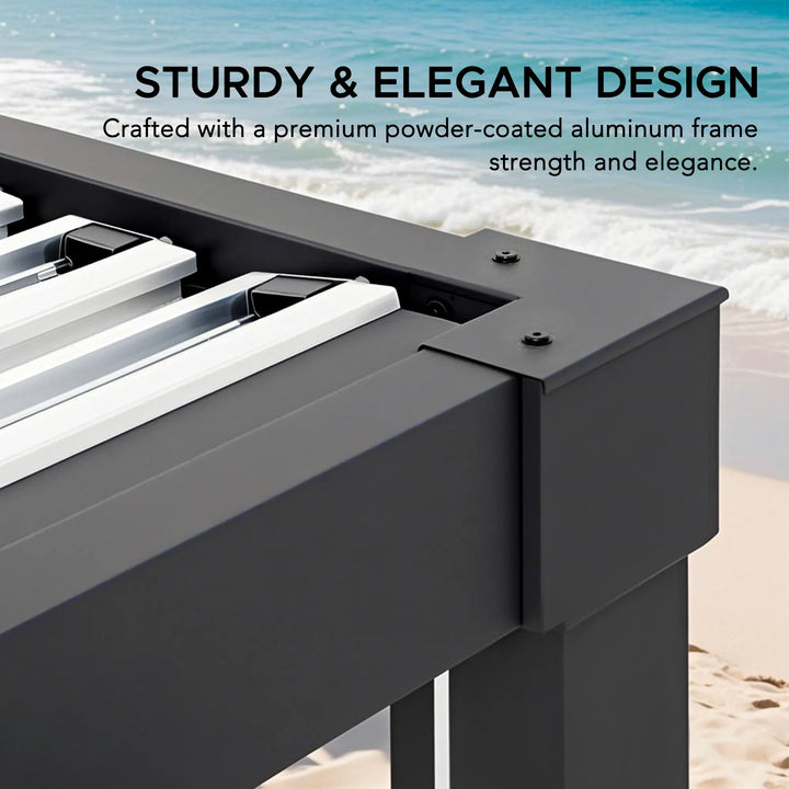 MATTERHORN Modular Multi Lamel Pergola with LED - 306cm x 406cm, Aluminum