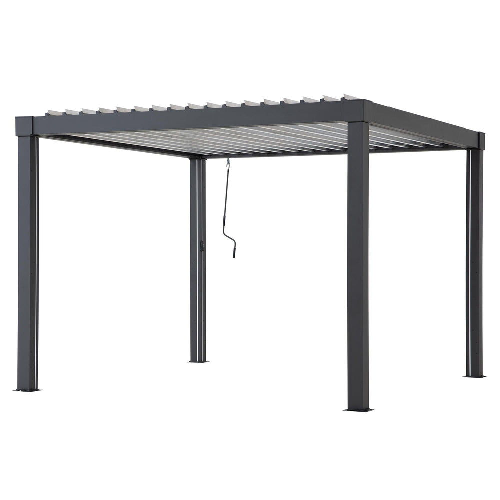 A1060166K0 Modulare Multi Lamellenpergola MATTERHORN mit LED - 3x3m, Aluminium 