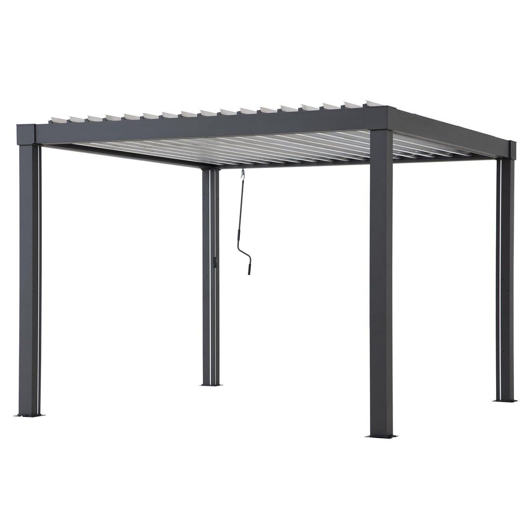 A1060166K0 Modulare Multi Lamellenpergola MATTERHORN mit LED - 3x3m, Aluminium 