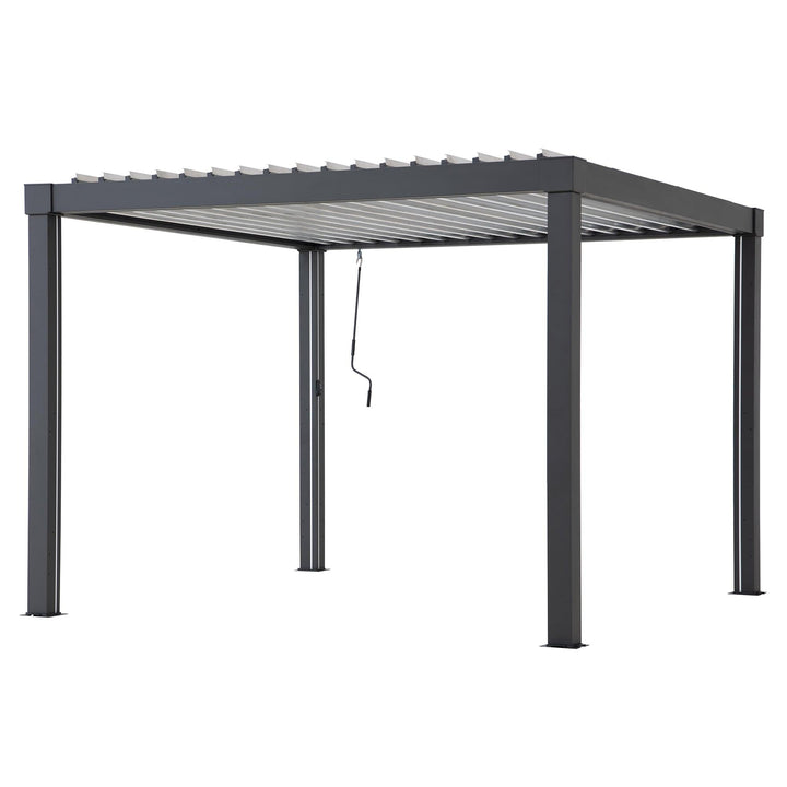 A1060166K0 Modulare Multi Lamellenpergola MATTERHORN mit LED - 3x3m, Aluminium 