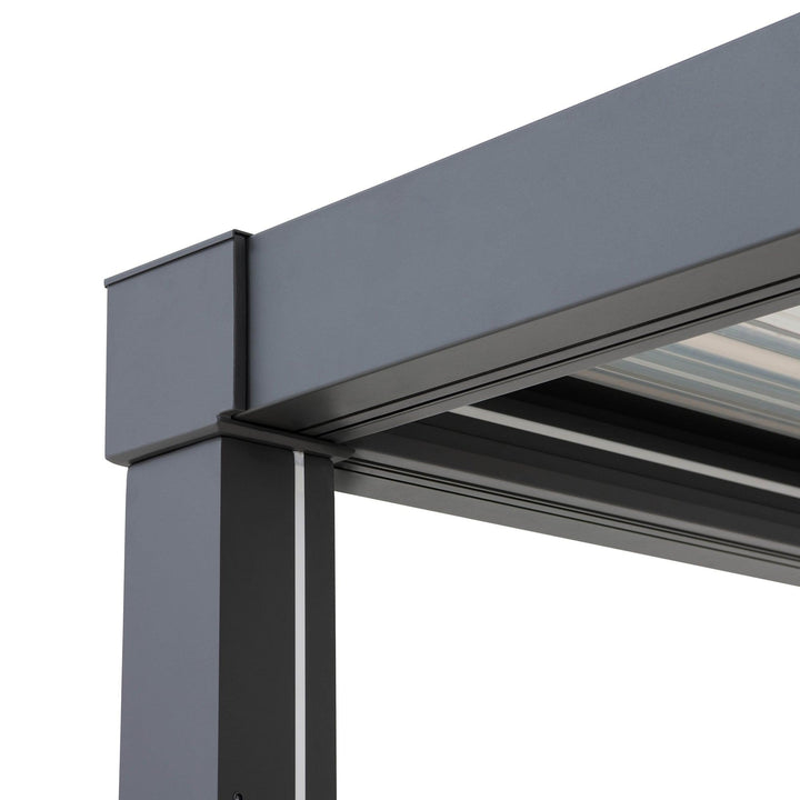 A1060166K0 Modulare Multi Lamellenpergola MATTERHORN mit LED - 3x3m, Aluminium 