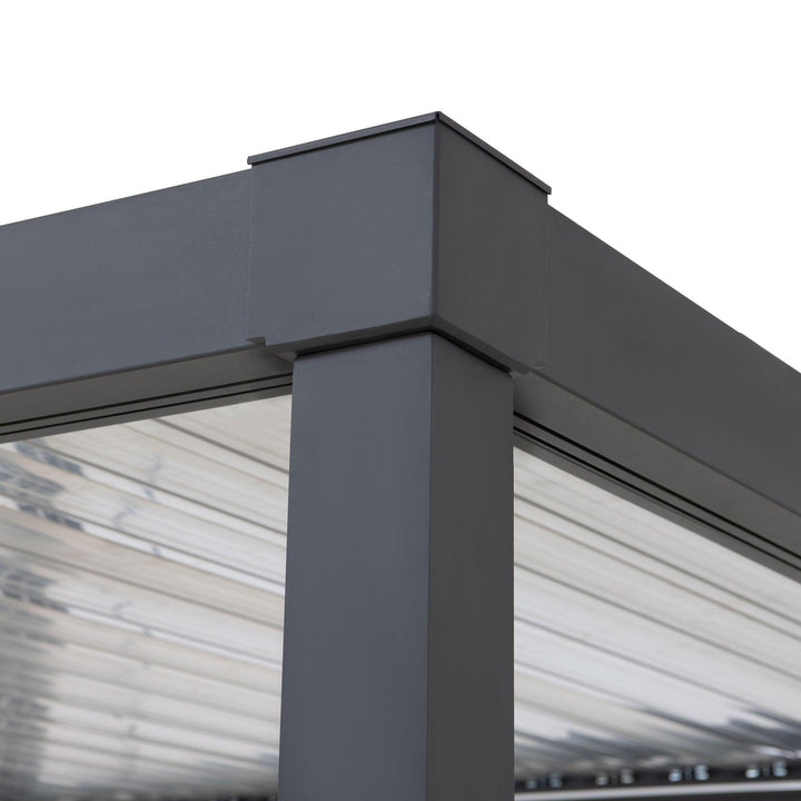 A1060166K0 Modulare Multi Lamellenpergola MATTERHORN mit LED - 3x3m, Aluminium 