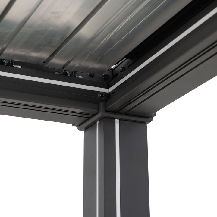 A1060166K0 Modulare Multi Lamellenpergola MATTERHORN mit LED - 3x3m, Aluminium 