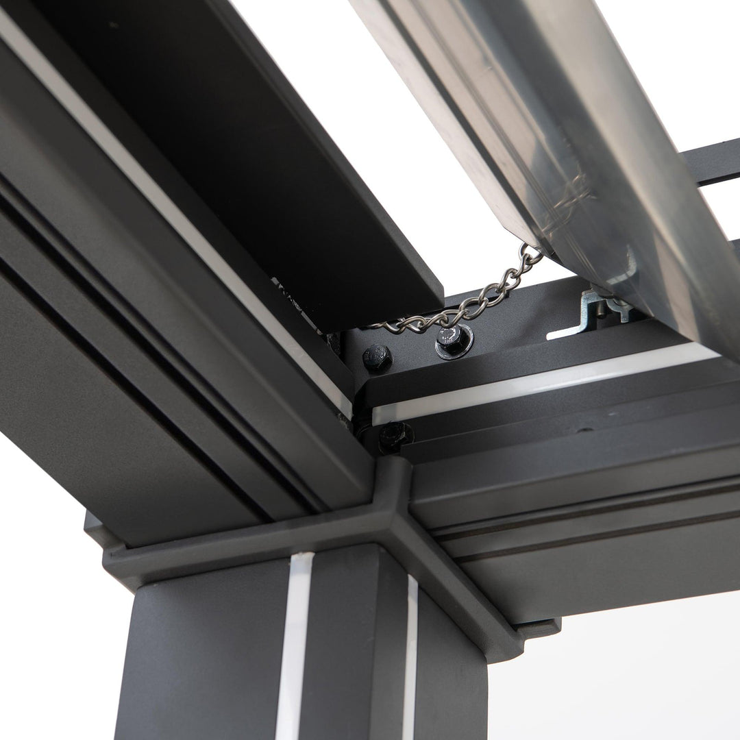 A1060166K0 Modulare Multi Lamellenpergola MATTERHORN mit LED - 3x3m, Aluminium 
