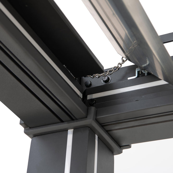 A1060166K0 Modulare Multi Lamellenpergola MATTERHORN mit LED - 3x3m, Aluminium 