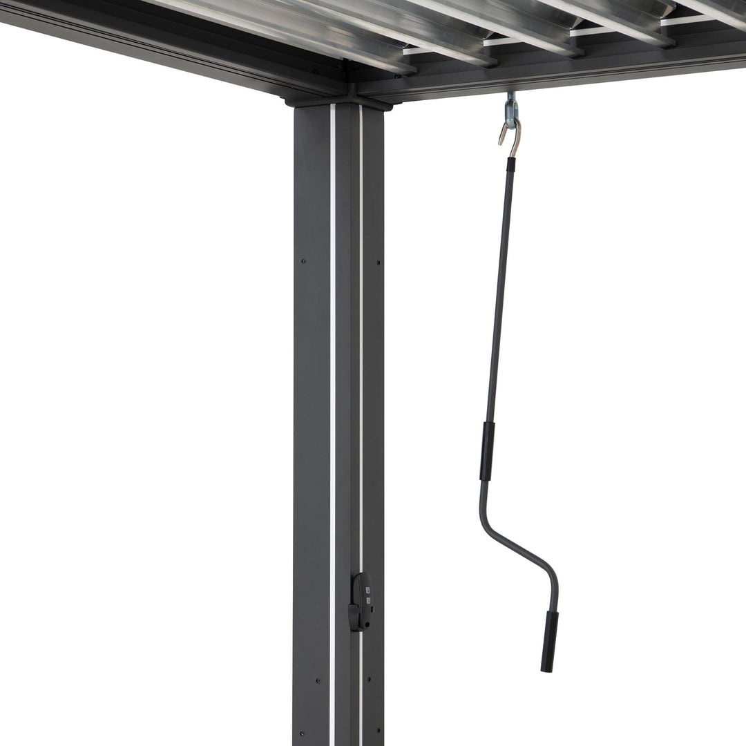 A1060166K0 Modulare Multi Lamellenpergola MATTERHORN mit LED - 3x3m, Aluminium 