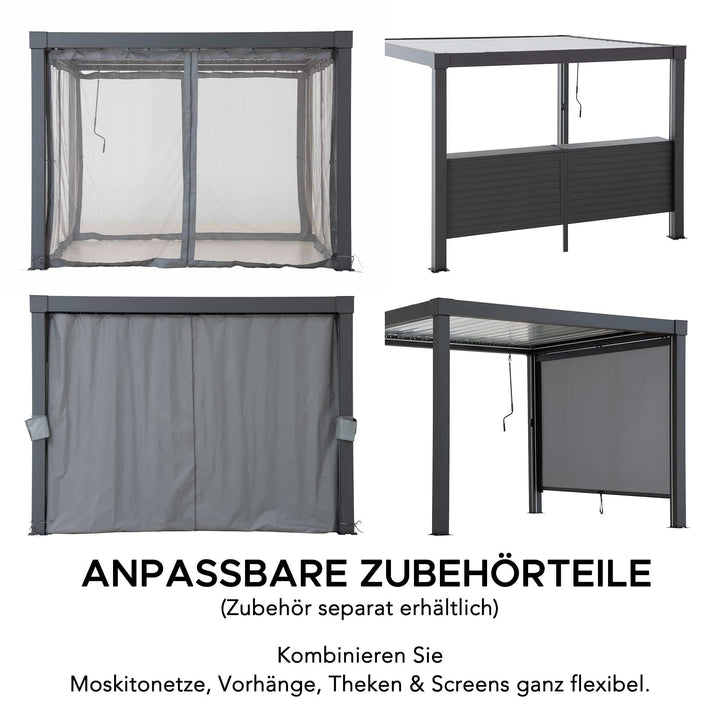 A1060166K0/A1060166F0 Modulare Multi Lamellenpergola MATTERHORN mit LED - 3x3 oder 3x4, Aluminium 