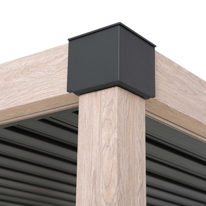 A1060166K2 Modulare Multi Lamellenpergola MATTERHORN mit LED - 306cm x 306cm, Aluminium 