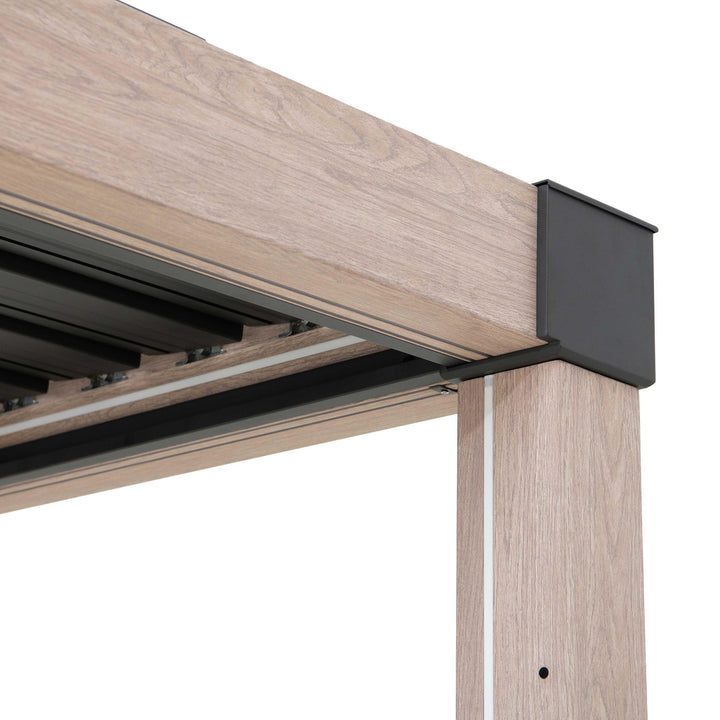 A1060166K2 Modulare Multi Lamellenpergola MATTERHORN mit LED - 306cm x 306cm, Aluminium 