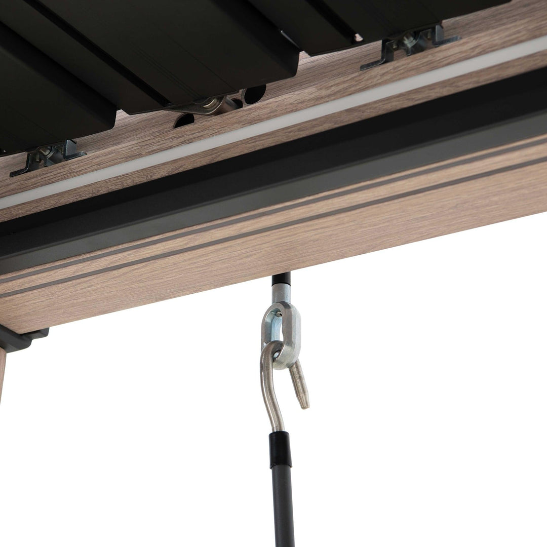 A1060166K2 Modulare Multi Lamellenpergola MATTERHORN mit LED - 306cm x 306cm, Aluminium 