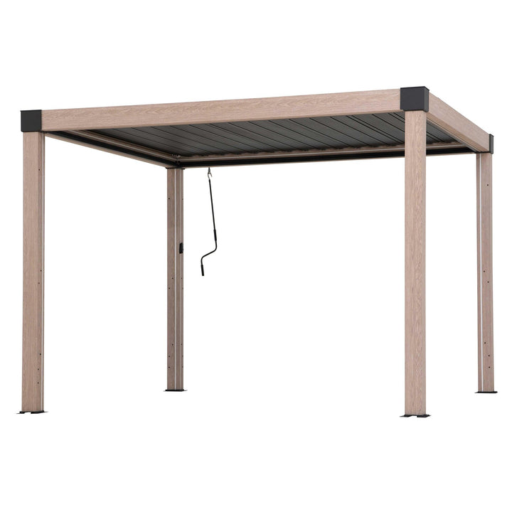 A1060166K2 Modulare Multi Lamellenpergola MATTERHORN mit LED - 306cm x 306cm, Aluminium 