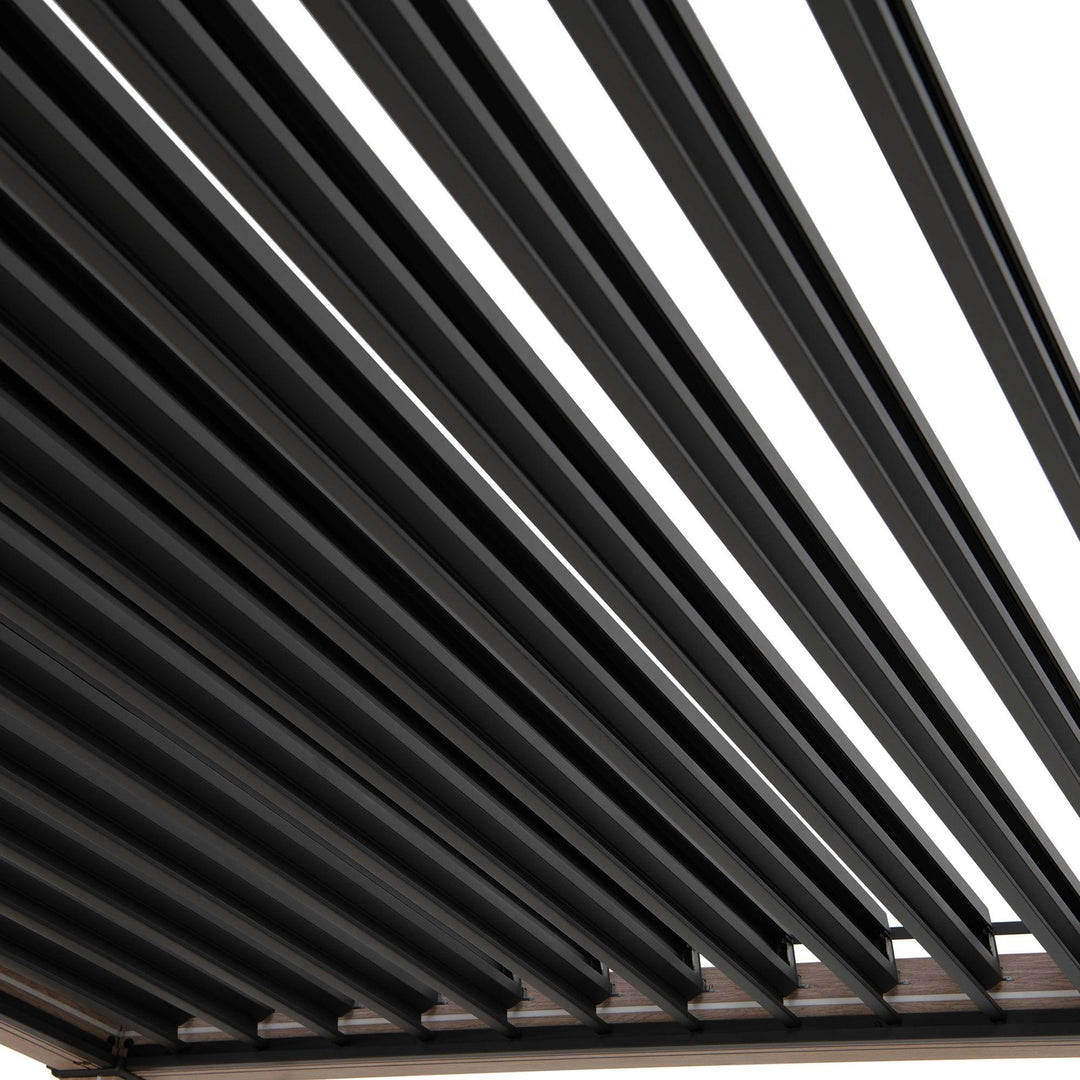 A1060166K2 Modulare Multi Lamellenpergola MATTERHORN mit LED - 306cm x 306cm, Aluminium 