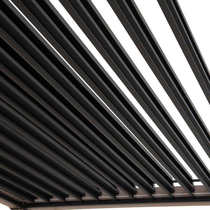 A1060166K2 Modulare Multi Lamellenpergola MATTERHORN mit LED - 306cm x 306cm, Aluminium 