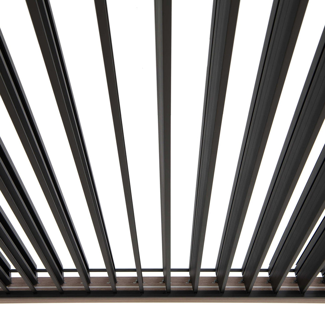 A1060166K2 Modulare Multi Lamellenpergola MATTERHORN mit LED - 306cm x 306cm, Aluminium 