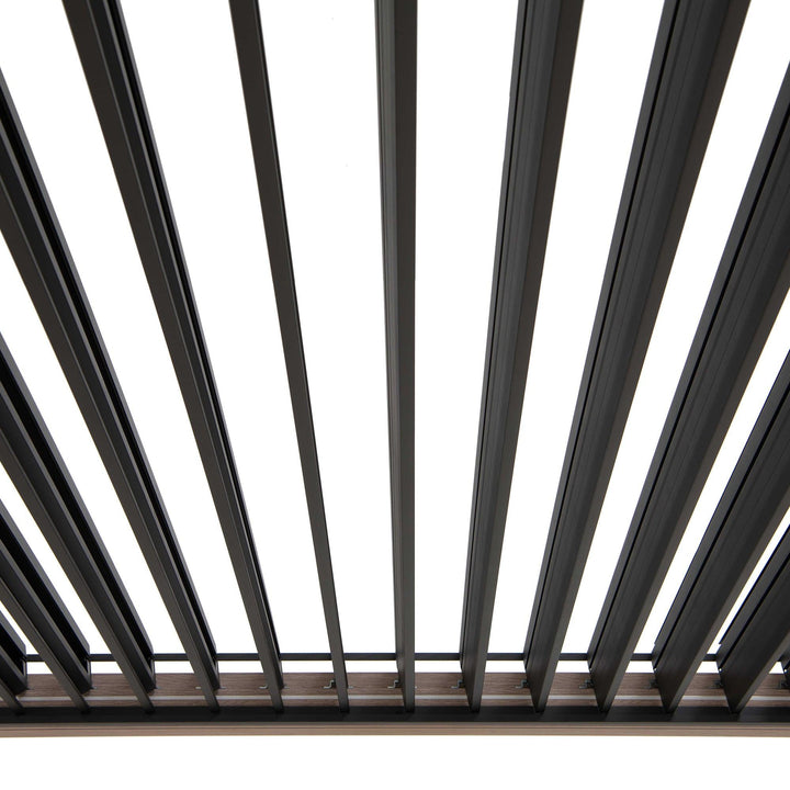 A1060166K2 Modulare Multi Lamellenpergola MATTERHORN mit LED - 306cm x 306cm, Aluminium 