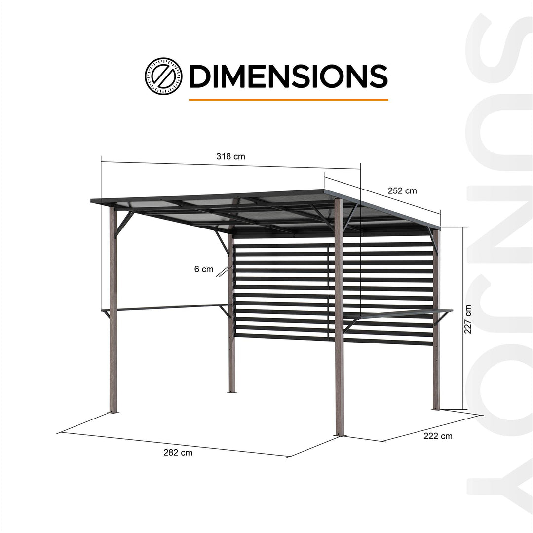 A106020100 Stahl Whirlpool Pergola DENALI - 252cm x 282cm
