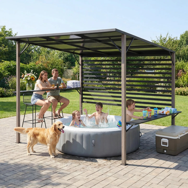 DENALI Steel Whirlpool Pergola - 252cm x 282cm