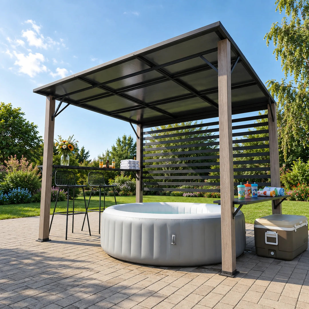 DENALI Steel Whirlpool Pergola - 252cm x 282cm