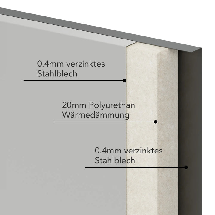 Alu/Stahl Gartenhaus RIGA - 302cm x 386cm