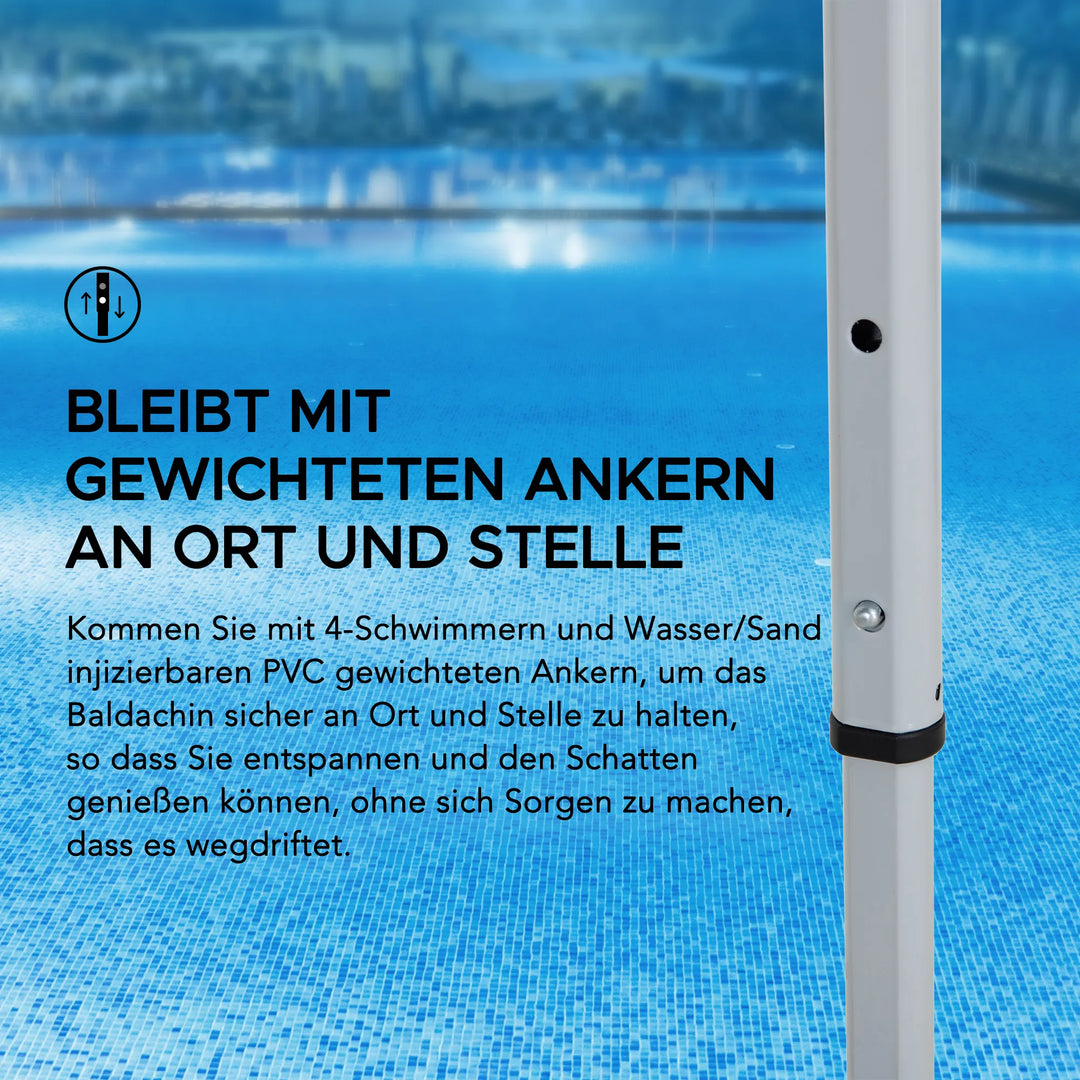 Fabric Swimming Pool Gazebo GRAN - 300cm x 300cm