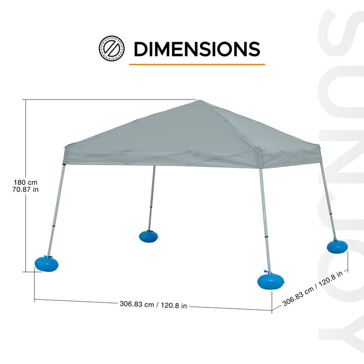 A109004900 Stoff schwimmender Poolpavillon GRAN - 300cm x 300cm 