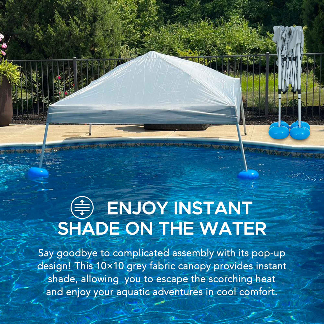 A109004900 Stoff schwimmender Poolpavillon GRAN - 300cm x 300cm