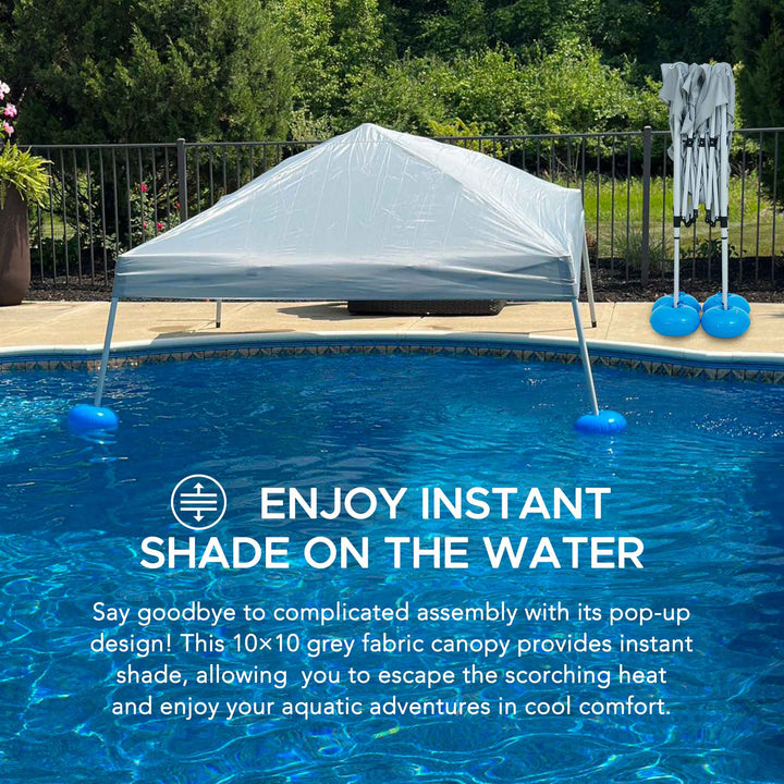 A109004900 Stoff schwimmender Poolpavillon GRAN - 300cm x 300cm