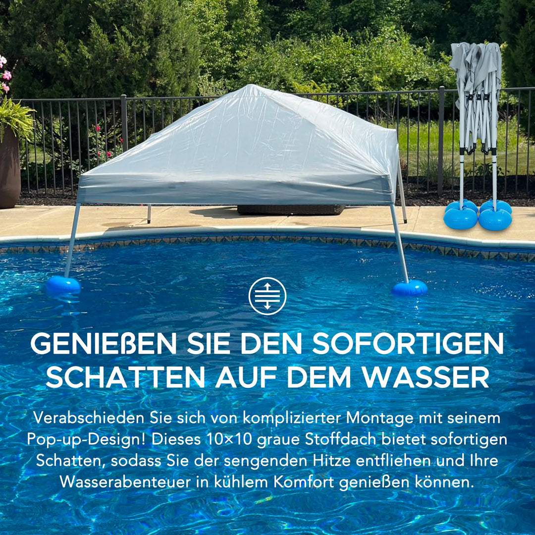 Fabric Swimming Pool Gazebo GRAN - 300cm x 300cm