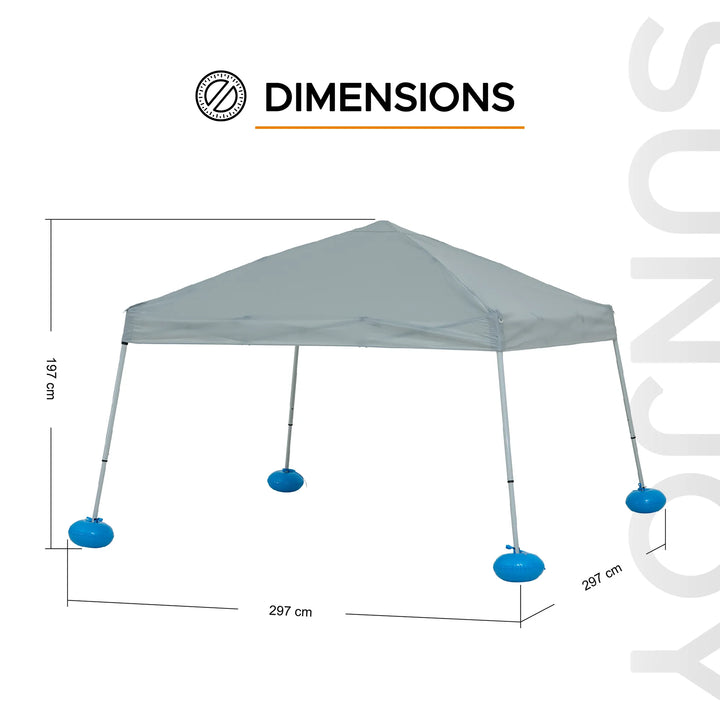 Fabric Swimming Pool Gazebo GRAN - 300cm x 300cm
