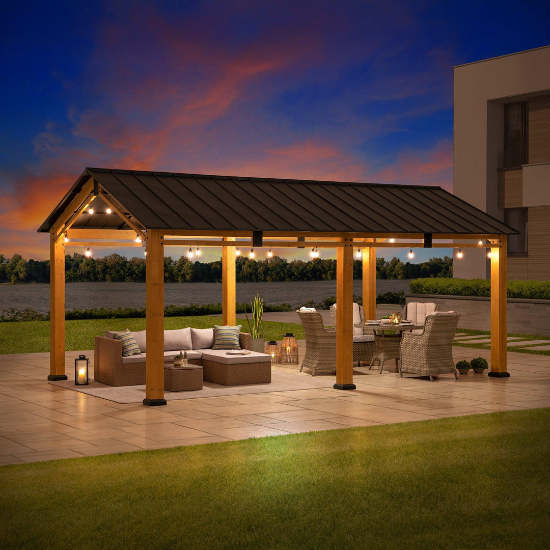 A110000941 Zedernholz Carport DIRAN -336cm x 603cm 