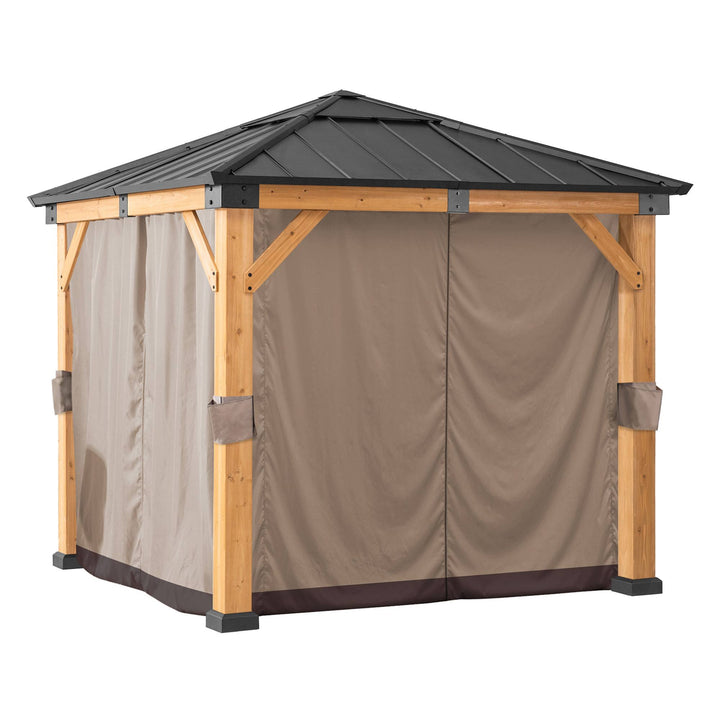 A111305460 Vorhang für Zedernholz Gazebo 273cm x 273cm
