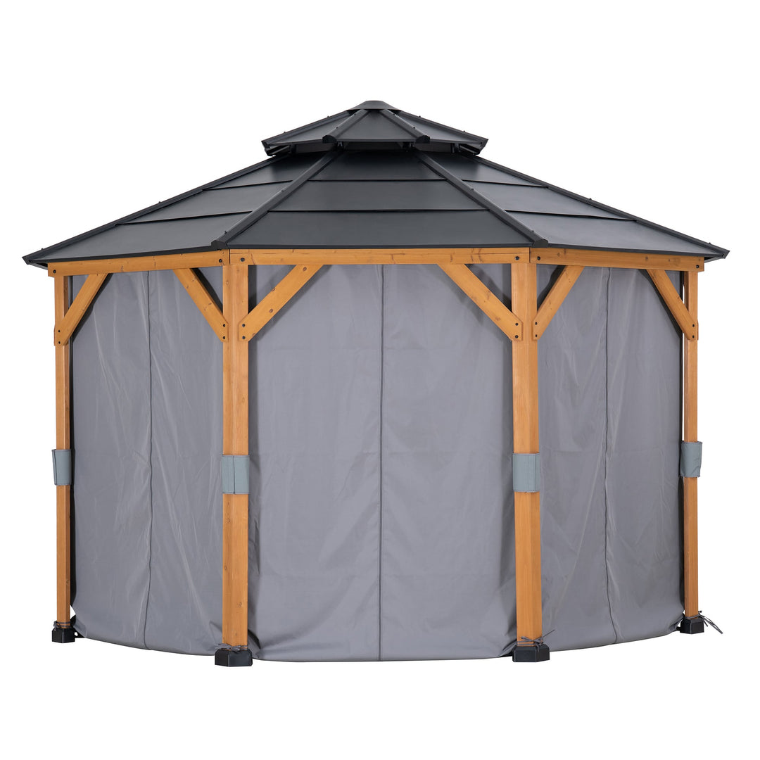 A111309101 Vorhang für Zedernholz Gazebo 395cm x 395cm 