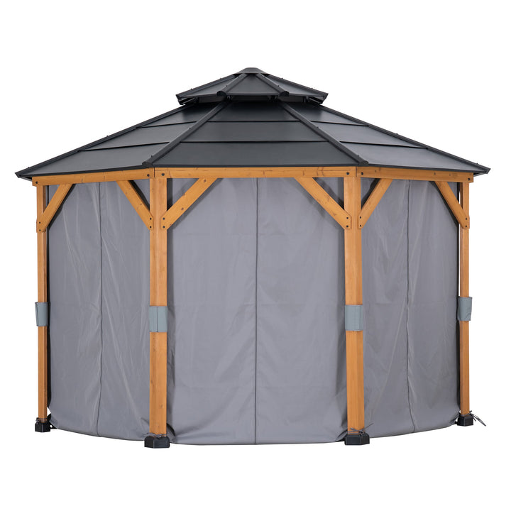 A111309101 Vorhang für Zedernholz Gazebo 395cm x 395cm 