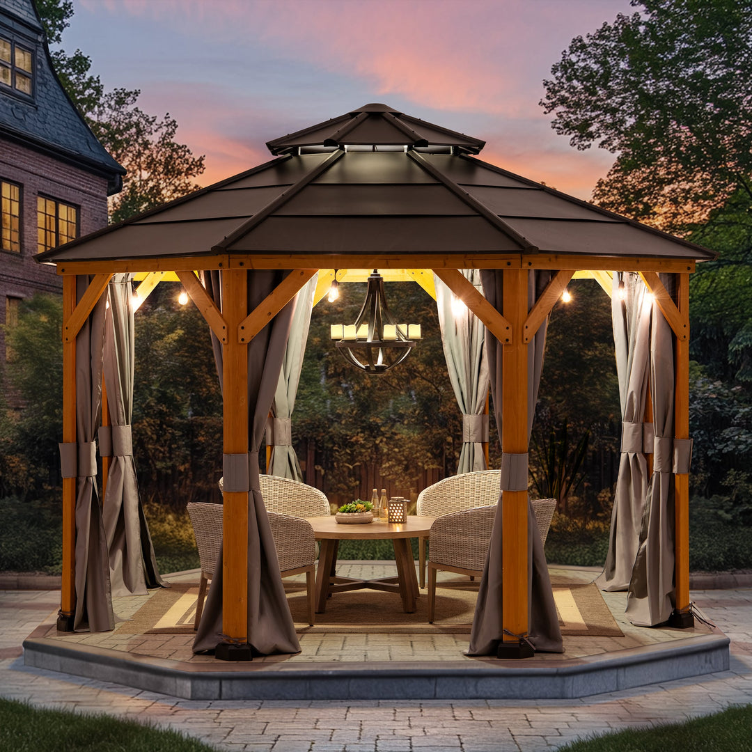 A111309101 Vorhang für Zedernholz Gazebo 395cm x 395cm A111309101_gazebo curtain_for_395cmx395cm_cedar_gazebo detail 