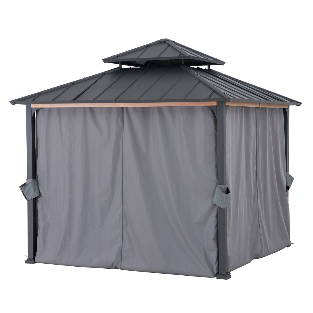 A111309300 Vorhang für Zedernholz Gazebo 300cm x 300cm 