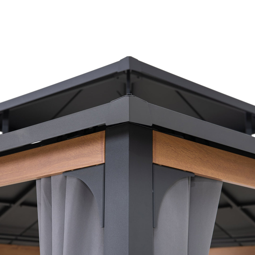A111309300 Vorhang für Zedernholz Gazebo 300cm x 300cm 