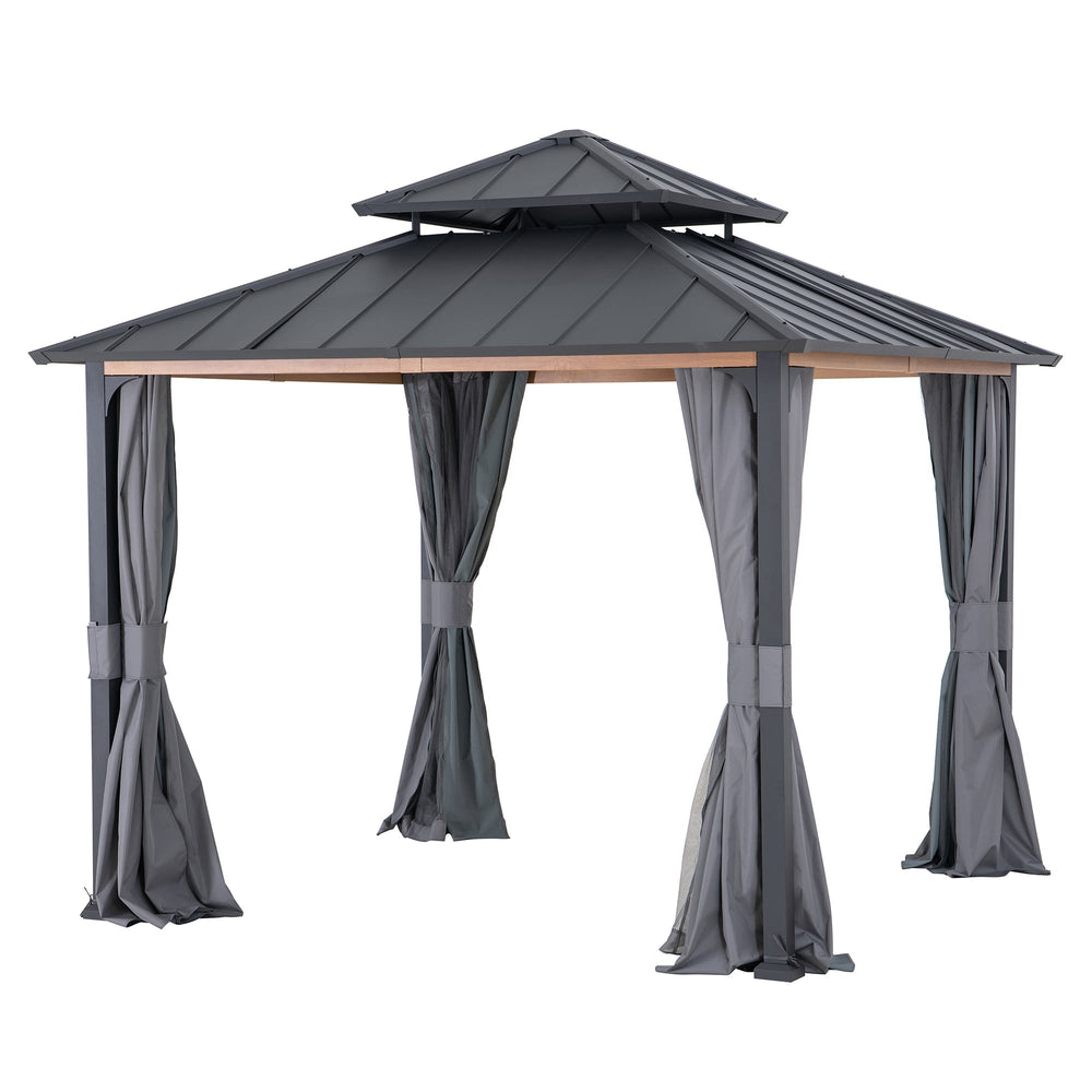 A111309300 Vorhang für Zedernholz Gazebo 300cm x 300cm 