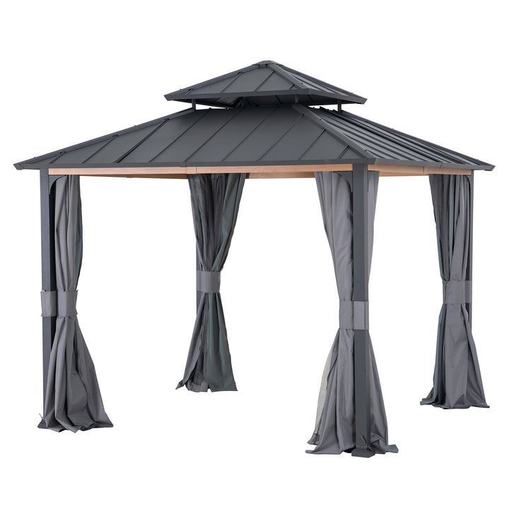 A111309300 Vorhang für Zedernholz Gazebo 300cm x 300cm 