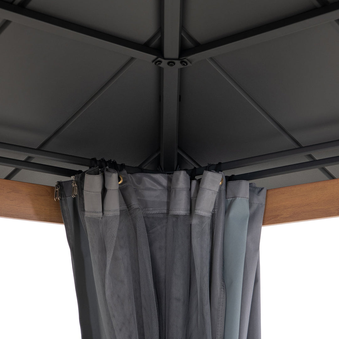 A111309300 Vorhang für Zedernholz Gazebo 300cm x 300cm 