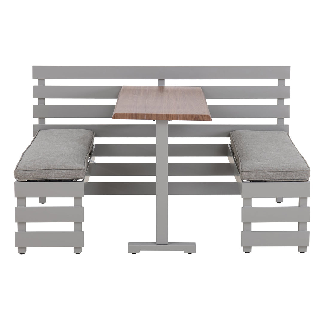 A201018410 Stahl Balkonset LAGOS - 126cm x 157cm, grau 
