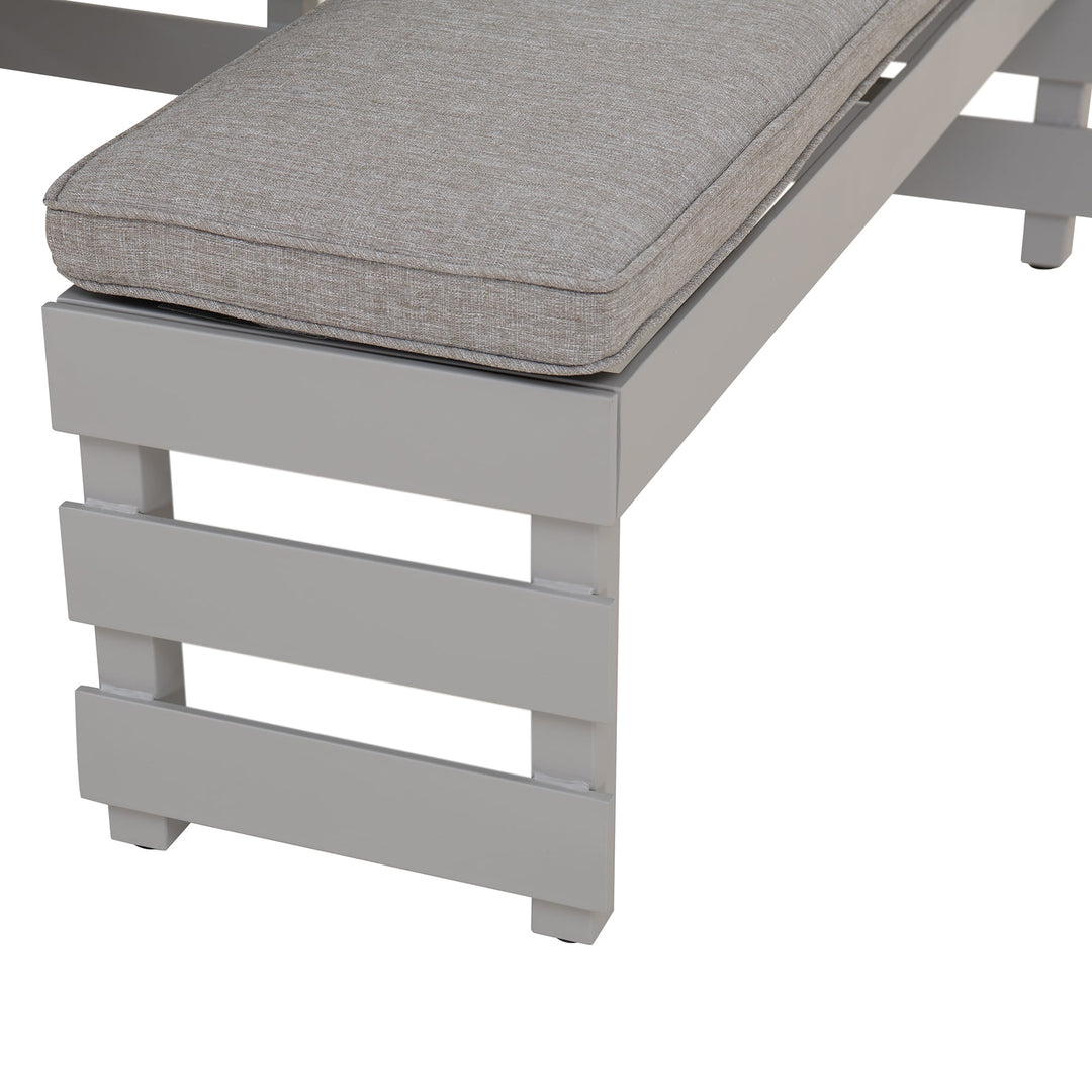 A201018410 Stahl Balkonset LAGOS - 126cm x 157cm, grau 