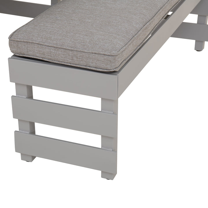 A201018410 Stahl Balkonset LAGOS - 126cm x 157cm, grau 