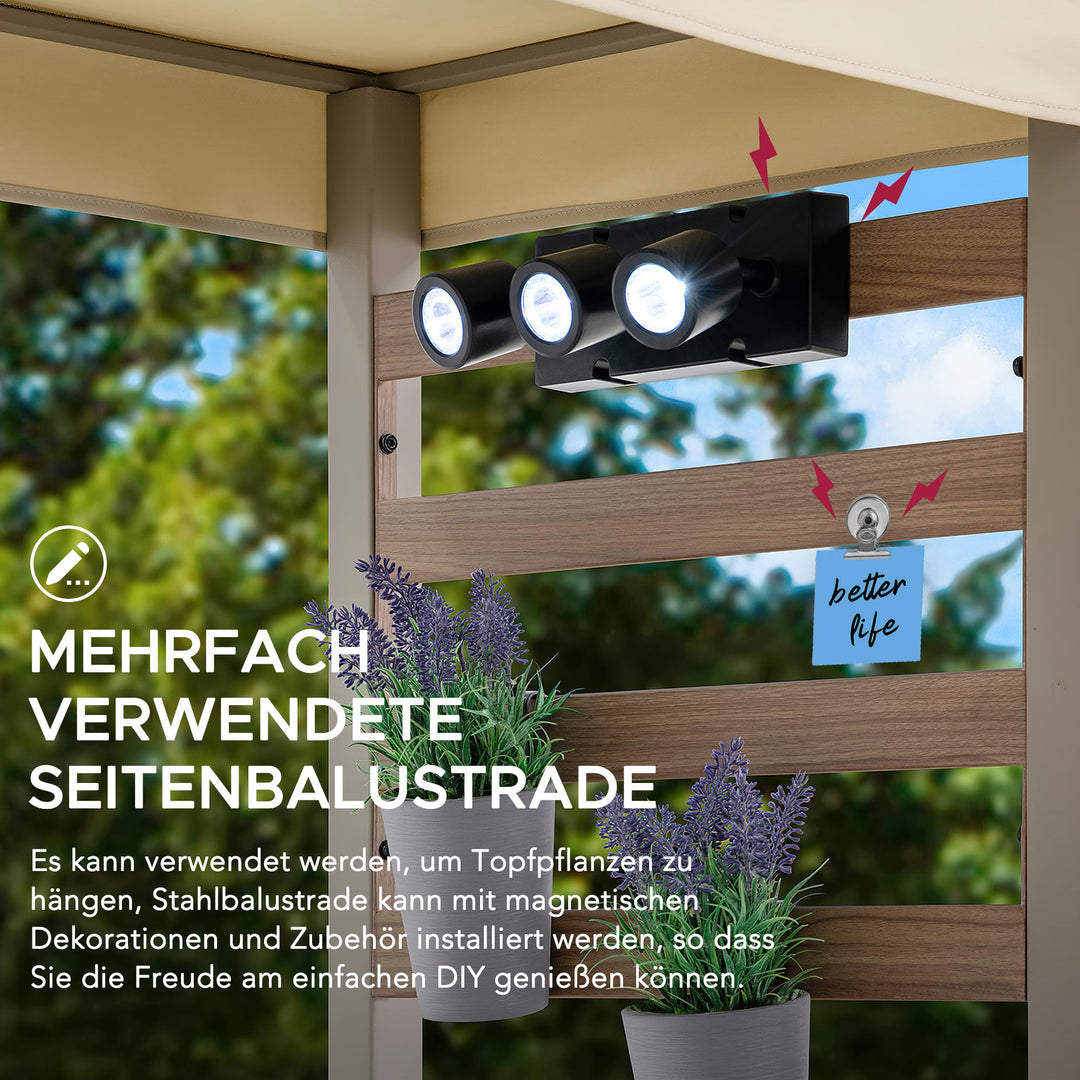 A206900200 Stahl Gartensofa FARO - 57cm x 147cm, grau 