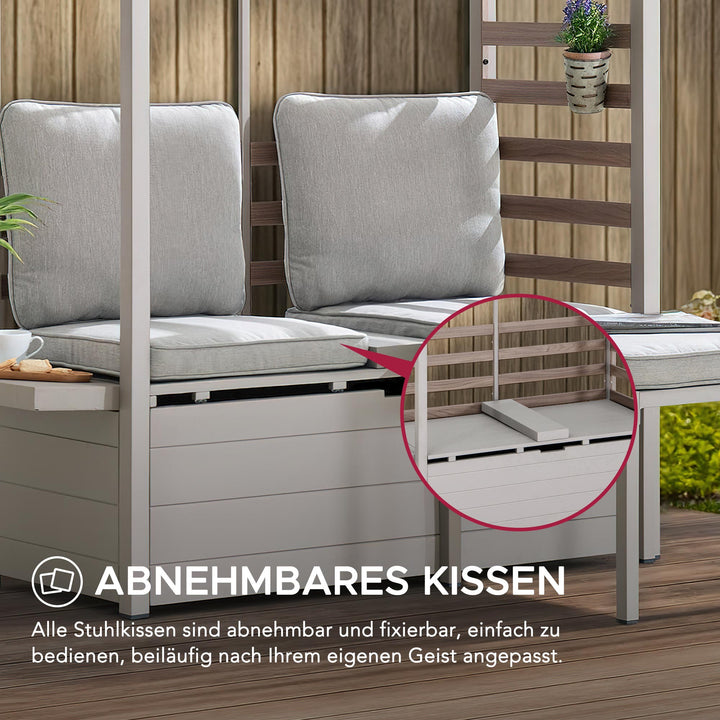 A206900200 Stahl Gartensofa FARO - 57cm x 147cm, grau 