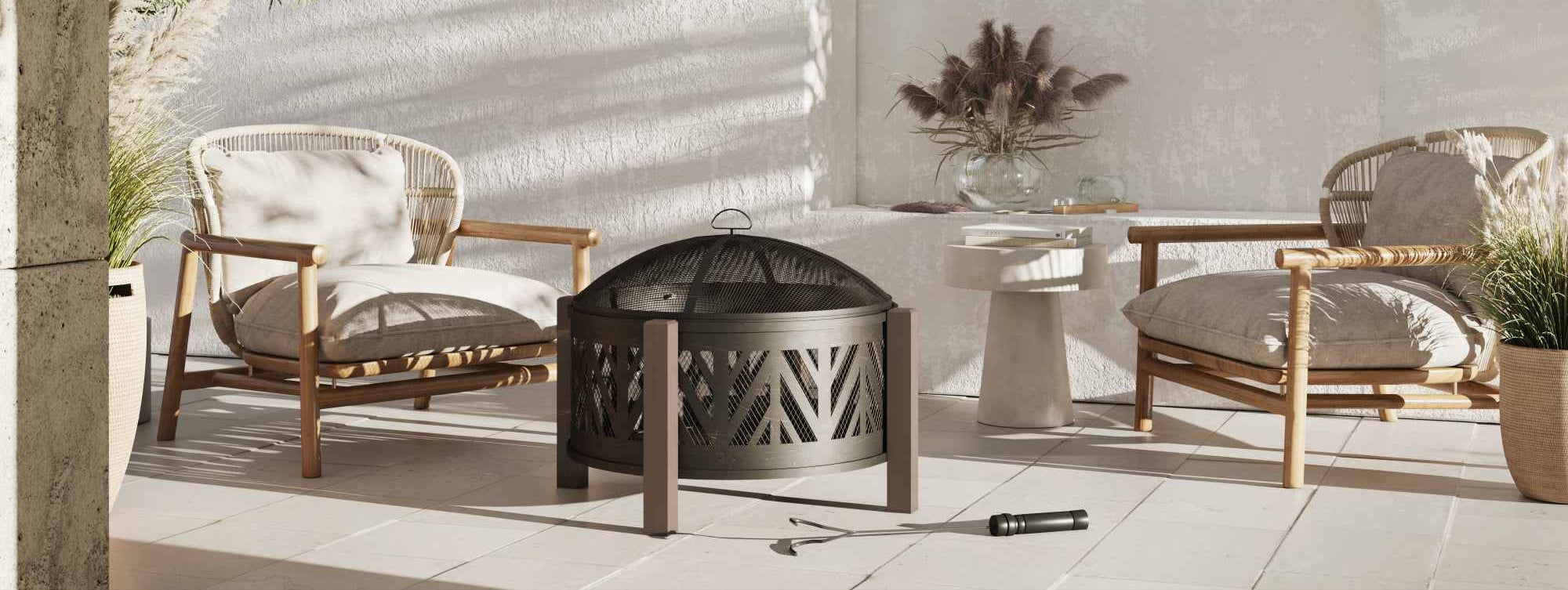 black fire pit