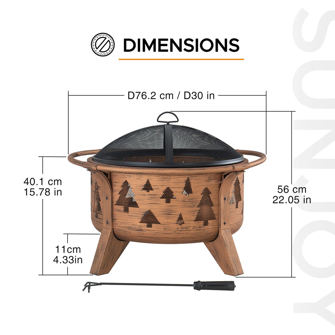 XL Steel Fire Pit ASKJA - Ø76cm