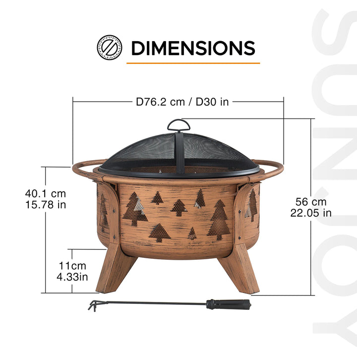 XL Steel Fire Pit ASKJA - Ø76cm