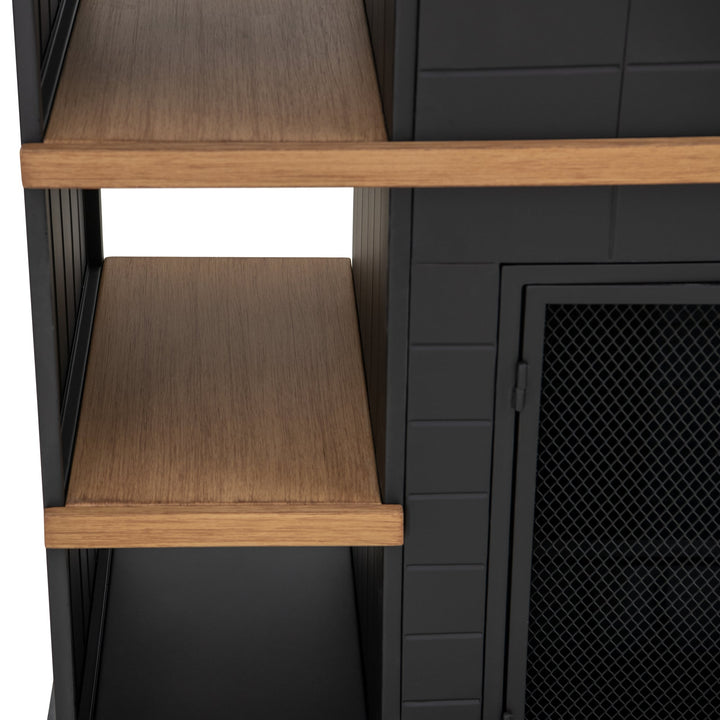 A304006010 Stahl Holzkamin Etna  - 106cm x 132cm, schwarz 